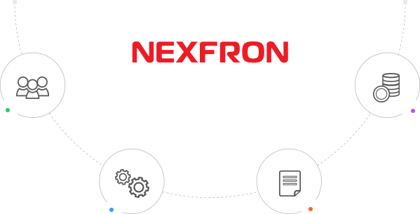 NEXFRON 로고와 WFO 상징 아이콘